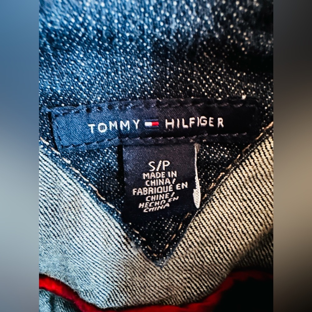 Tommy Hilfiger Fitted Jean Jacket Size S Navy Blue - Picture 4 of 7